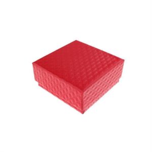 Κουτί Κοσμημάτων Κόκκινο Γυαλιστερό 7.5x3x7.5cm