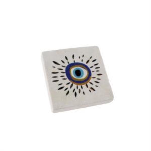 Κεραμικό Μαγνητάκι Σουβενίρ 5x5 Μπλέ-Χρυσό Μάτι
