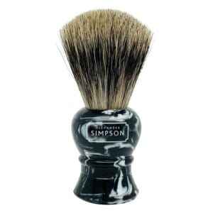 Simpson shaving brush pure badger Islington Faux Ebony Marble S