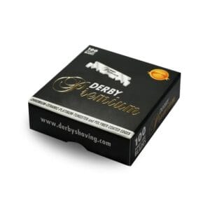 100 λεπίδες ξυρίσματος μονής άκρης Derby Premium Black Σουηδικό ατσάλι