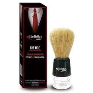 The Goodfellas' smile shaving brush for travel The Hog pure bristle