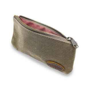 Razorock razor pouch in canvas with zip, military green