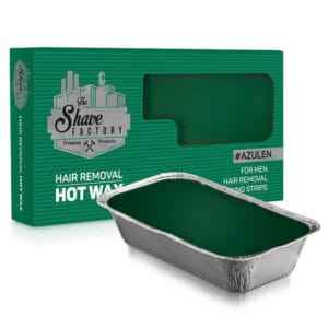 The Shave Factory hot wax depilatory green in tub 500gr