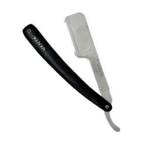 Vanta rasoio a mano libera tipo shavette vanta manico nero a lama intera