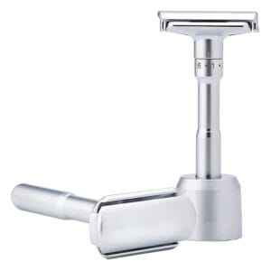 The Shave Factory safety razor adjustable matte with stand
