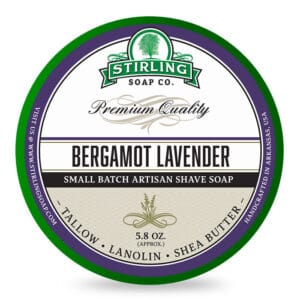 Κρέμα ξυρίσματος Stirling Soap Company με περγαμόντο και λεβάντα 170ml