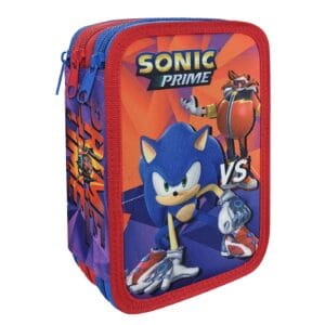 Κασετίνα Γεμάτη Τριπλή Sonic 19,5x12,5x7cm Sonic