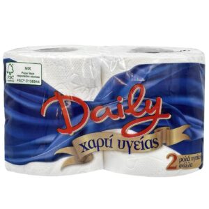 Χαρτί Υγείας Daily 2 Φύλλων πακ=2 Ρολά 63gr 4teen4ty 2751