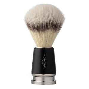 Mondial συνθετικό πινέλο ξυρίσματος Satin Black Ecosilvertip