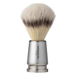Mondial συνθετικό πινέλο ξυρίσματος Satin Silver Ecosilvertip