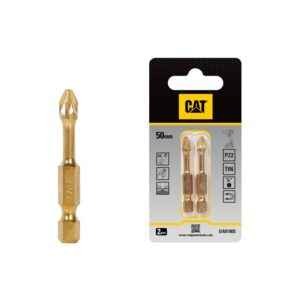 CAT Punta a stella a cacciavite con dimensione PZ2 50mm confezione da 2 pezzi DA01005
