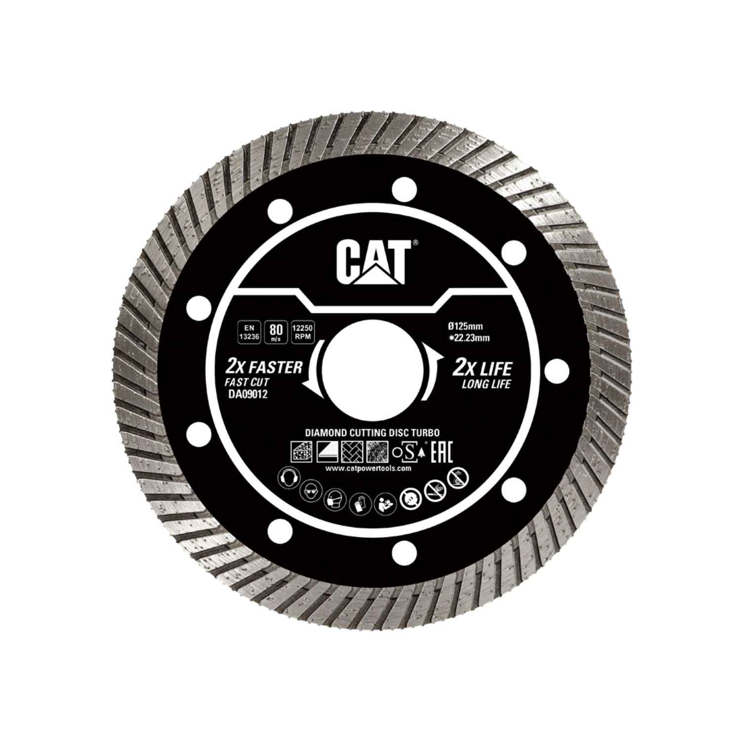 CAT Disco da taglio diamantato turbo 125x22.23x2.4mm DA09012