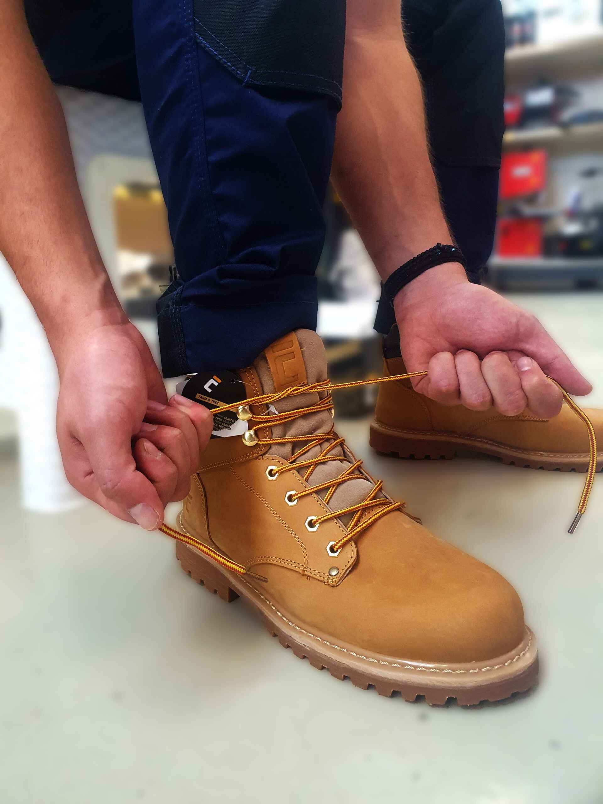 WATERPROOF LEATHER ANKLE BOOT FARMER O1 FO SRC No47 - Image 4