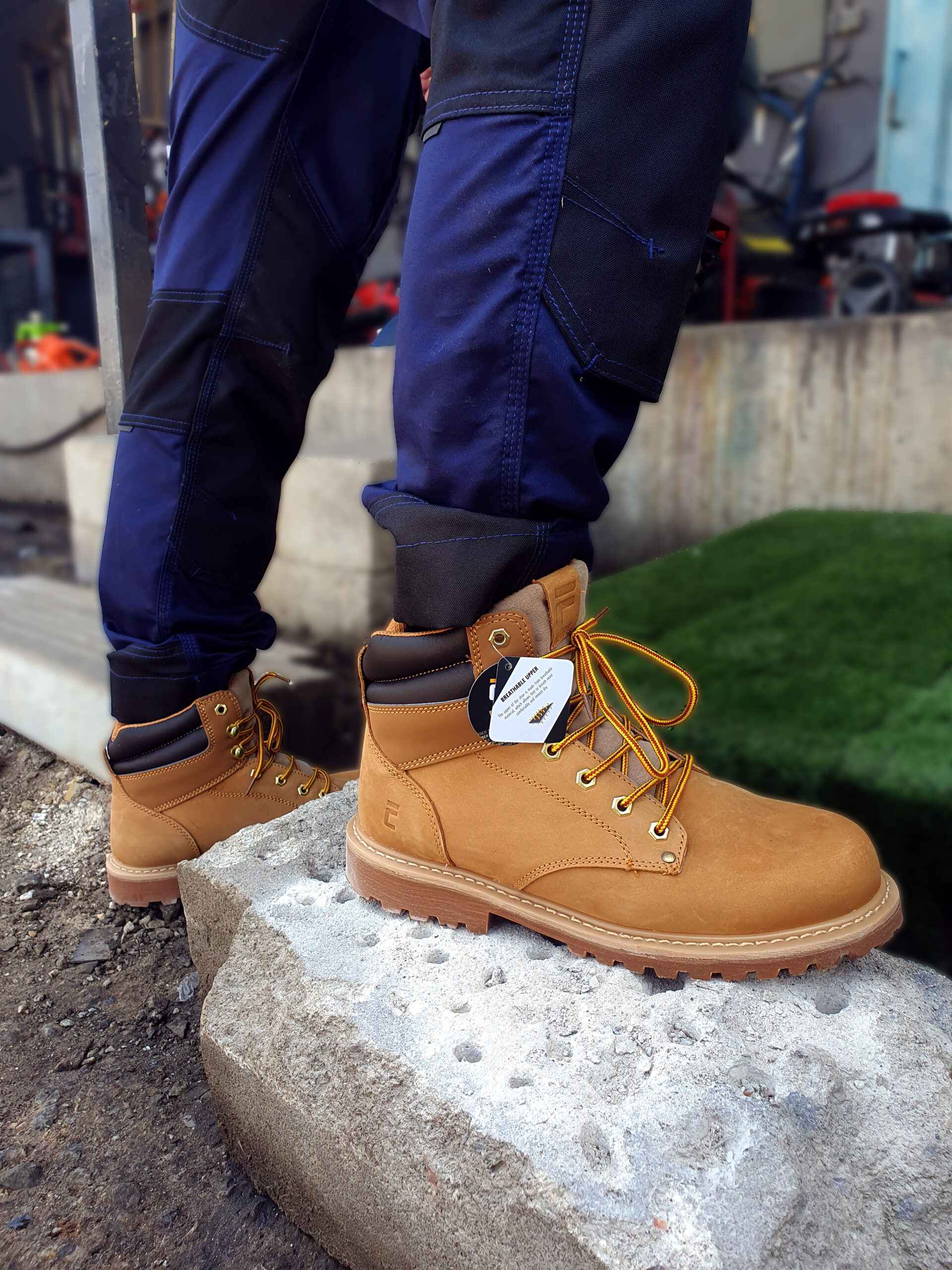 WATERPROOF LEATHER ANKLE BOOT FARMER O1 FO SRC No47 - Image 6