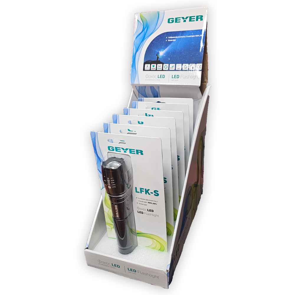 GEYER Flashlight 10W battery 3xC 1000lm LFK-S - Image 2