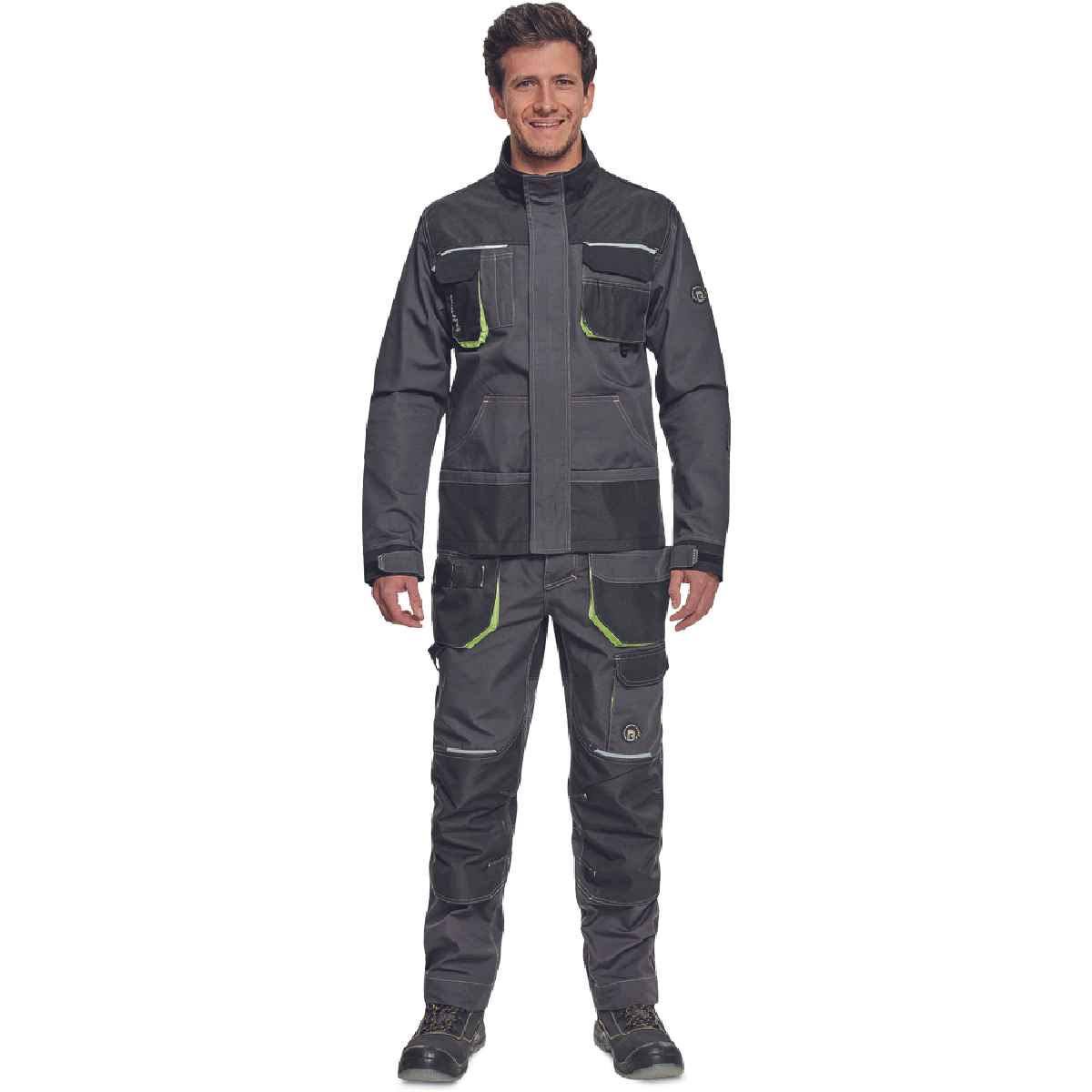 ΜΠΟΥΦΑΝ ΕΡΓΑΣΙΑΣ GREENDALE ΑΝΘΡΑΚΙ/ΛΑΙΜ 65%poly-35%cott, 270 g/m² No 54/L - Image 4