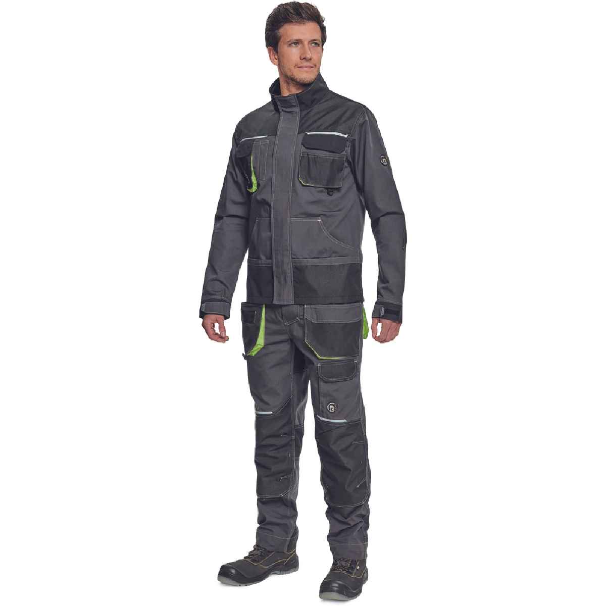 ΜΠΟΥΦΑΝ ΕΡΓΑΣΙΑΣ GREENDALE ΑΝΘΡΑΚΙ/ΛΑΙΜ 65%poly-35%cott, 270 g/m² No 54/L - Image 5