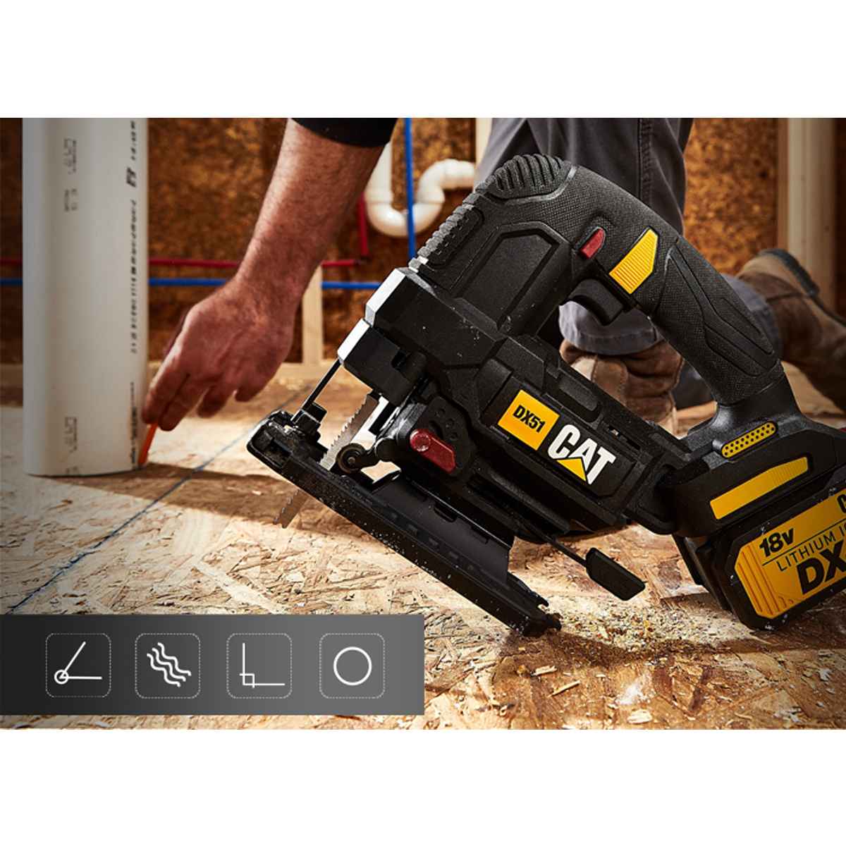 CAT Solo Σέγα Brushless 18V DX51B - Image 4