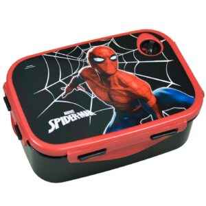 Δοχείο Φαγητού Πλαστικό pp 900ml  Spiderman Black City 17,5x7x13cm  900ml Gim 557-12265