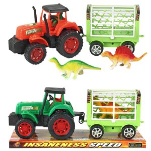 Τρακτέρ Friction με Ρυμούλκα 31x13x11cm ToyMarkt 902370