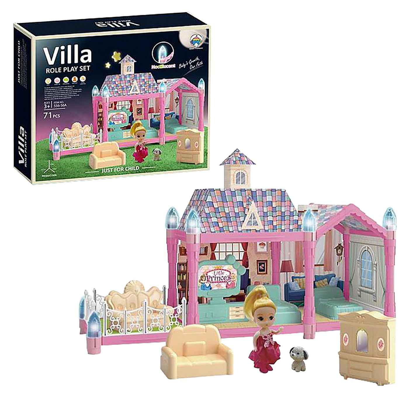 Σπιτάκι & Κουκλίτσα, 71τεμ, Λάμπει στο Σκοτάδι 23x19x7cm ToyMarkt 971312