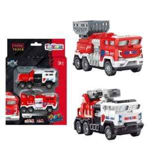 Σετ 2 Πυροσβεστικά Pull Back σε Κουτί 17x24x5cm ToyMarkt 902254