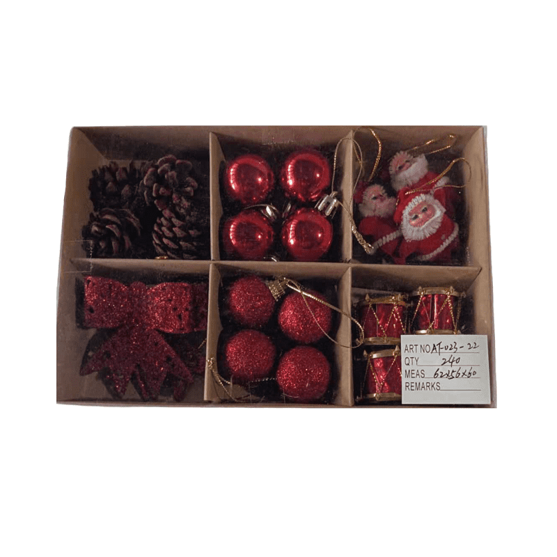 Set di decorazioni natalizie - 3cm - 24 pezzi - 023223