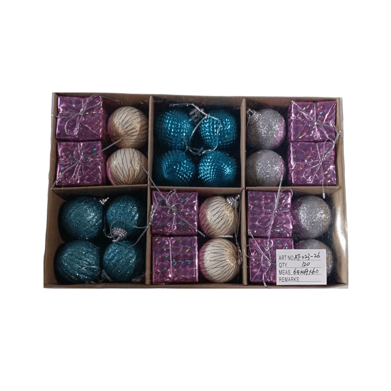 Set di decorazioni natalizie - 4cm - 24 pezzi - 023261