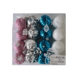 Σετ Χριστουγεννιάτικες μπάλες - 4cm - 16pcs - 023322