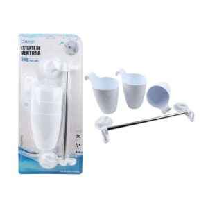 Επιτοίχια κρεμάστρα μπάνιου με ποτήρια - 03436