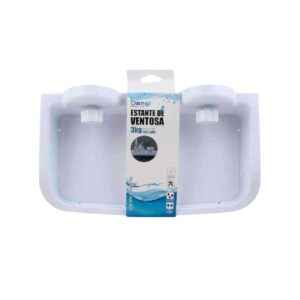 Επιτοίχιο ράφι μπάνιου με βεντούζες - 03441