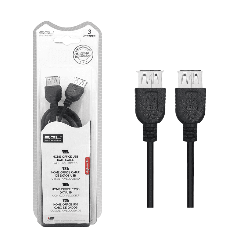 Cavo di prolunga USB 2.0 - 8S - Femmina/Femmina - 3m - 097435