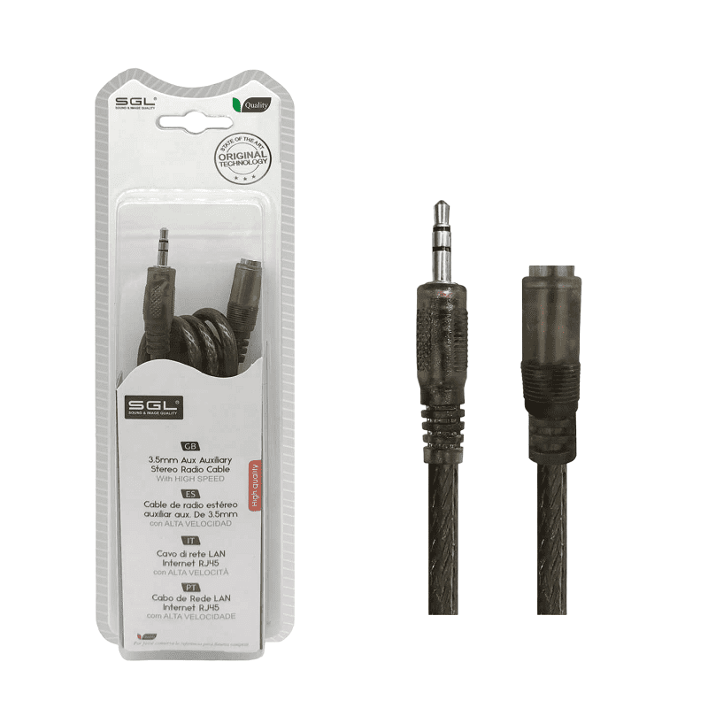 Cavo di prolunga audio - 402C01 - Jack 3.5mm Maschio/Femmina - 5m - 097800