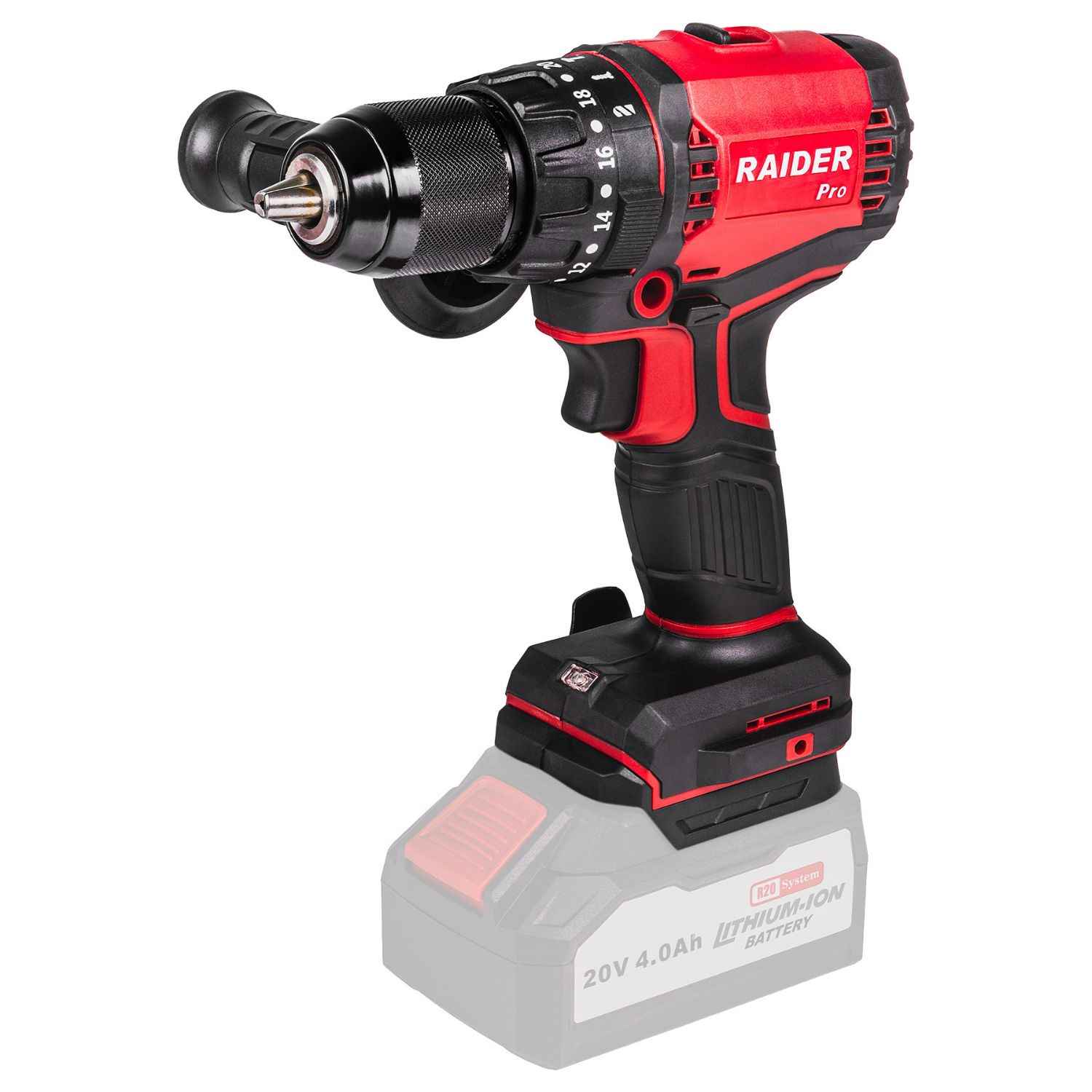 RAIDER R20 Solo Trapano avvitatore a percussione a batteria brushless 20V RDP-YBID20 030244