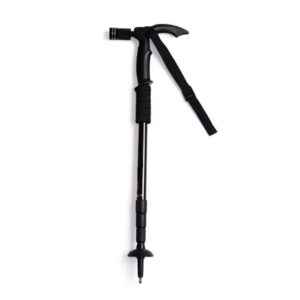 Bastone da trekking telescopico con torcia - Bastone -138339 - Nero