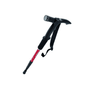 Bastone da trekking telescopico con torcia - Bastone - 138339 - Rosso