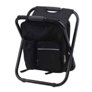 Πτυσσόμενο σκαμπό και σακίδιο camping - 1344 - 170105 - Black