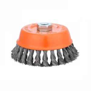Συρματόβουρτσα καμπάνα στριφτή για γωνιακό τροχό - 5" - Finder - 196579