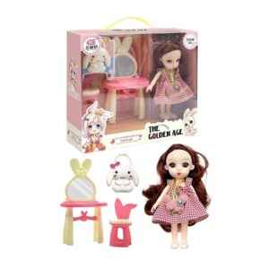 Σετ κούκλα Vintage με τουαλέτα ομορφιάς - B810046 - 215350