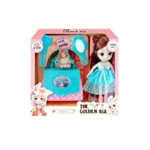 Σετ κούκλα Vintage με αξεσουάρ ομορφιάς - A810026 - 215355