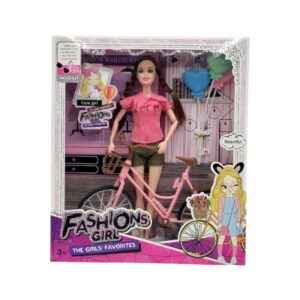 Κούκλα με ποδήλατο & αξεσουάρ - 1063-1 - 215526