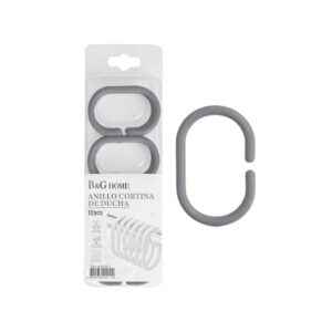 Κρίκοι κουρτίνας μπάνιου - Grey - 21623