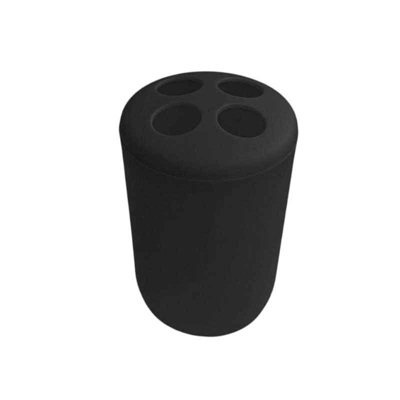 Custodie per spazzolini da denti in plastica set da 5X - Nero - 21794