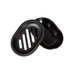 Σαπουνοθήκες μπάνιου πλαστικές σε σετ 9Χ - Black - 21796