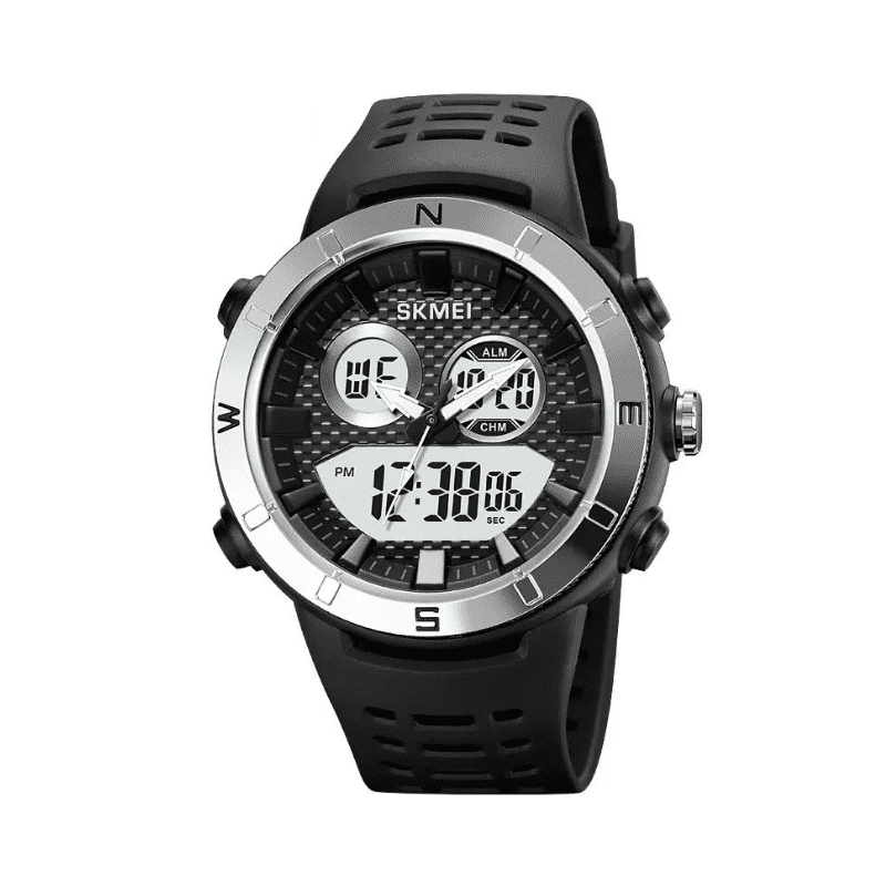 Orologio da polso digitale/analogico – Skmei - 2014 - Argento/Bianco