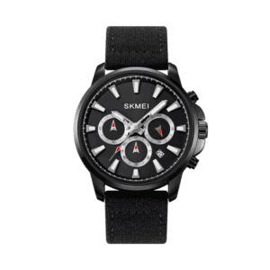 Orologio da polso analogico – Skmei - 2071 - Cinturino in tessuto - Nero/Argento