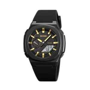 Ψηφιακό/αναλογικό ρολόι χειρός – Skmei - 2091 - Gold/White screen