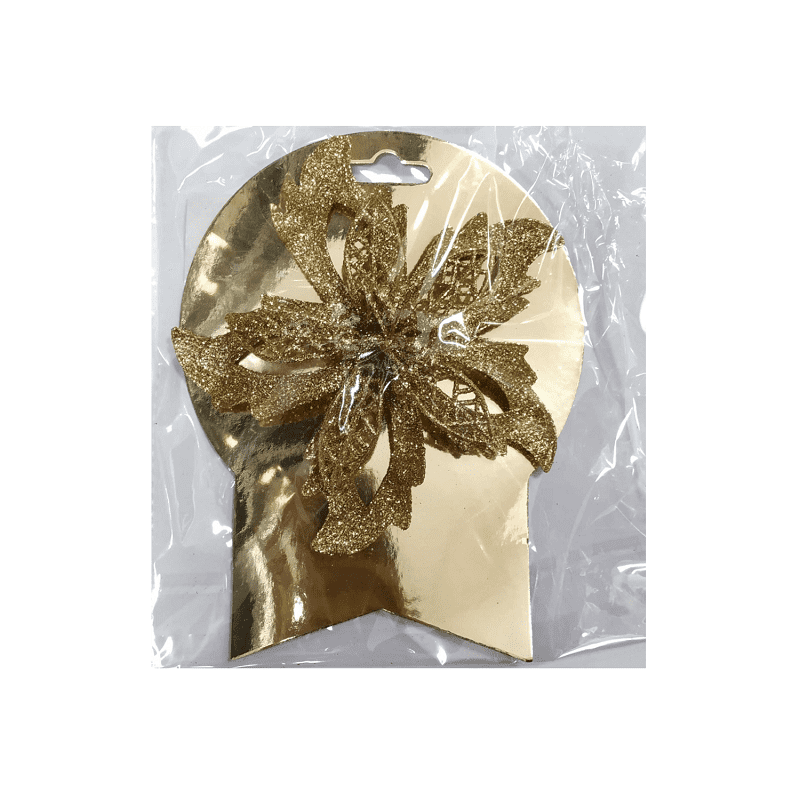 Χριστουγεννιάτικo στολίδι - Λουλούδι - 14cm - 230089