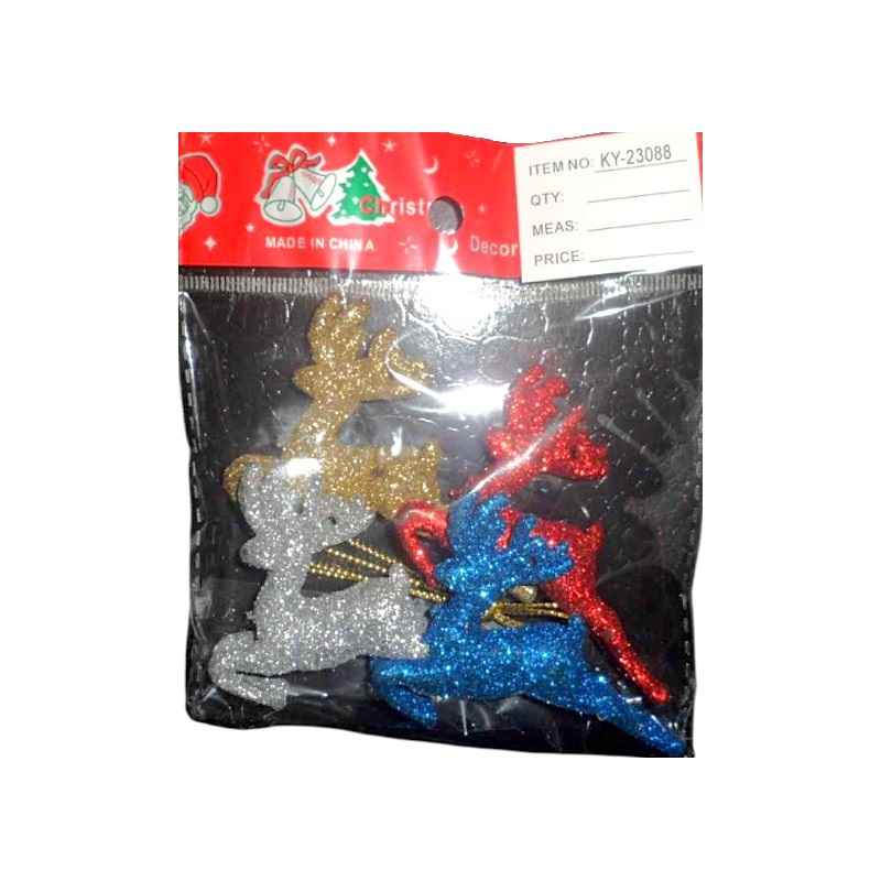 Set di decorazioni natalizie - 7cm - 4 pezzi - 230881