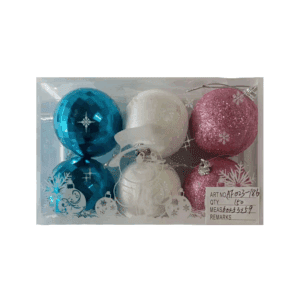 Σετ Χριστουγεννιάτικες μπάλες - 6cm - 6pcs - 231863